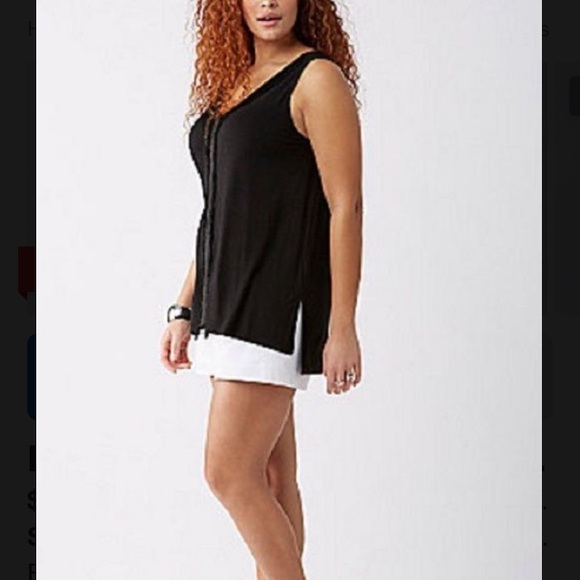 Lane Bryant Fringe Sleeveless Plus Top - Picture 1 of 5